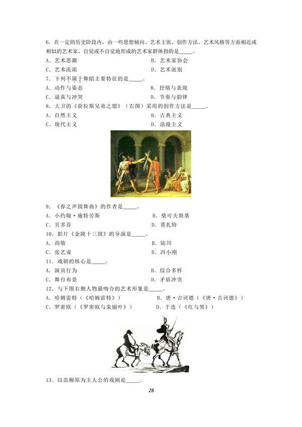 2012年广东专插本考试艺术概论真题